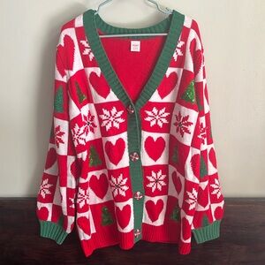 christmas cardigan size XL